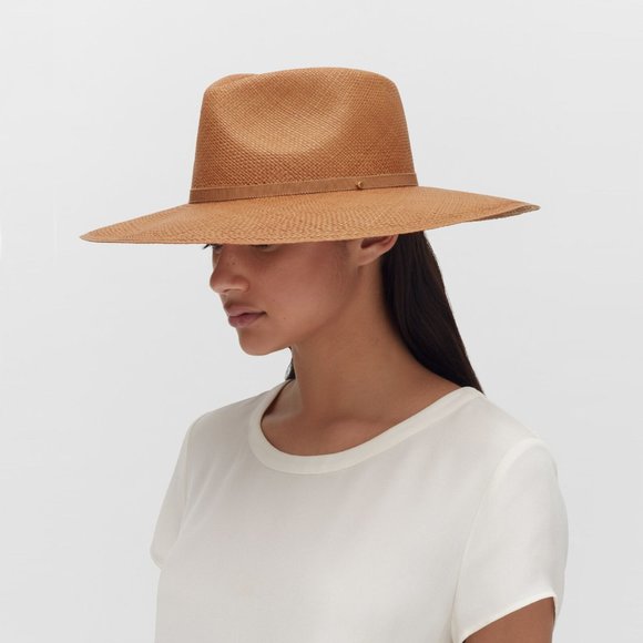 Cuyana Accessories Cuyana Wide Brim Panama Hat In Honey Tequila Straw Size 58 Nwt Poshmark